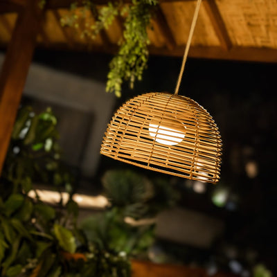 Bossa from Newgarden: A hanging lamp for social spaces that offers easy setup, high lumens, and long-lasting battery. Perfect for any locale.