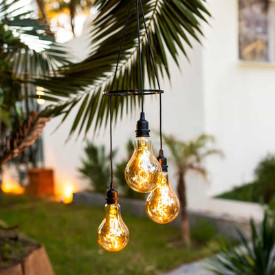 Illuminate your space with Newgarden's Chiara, a wireless pendant lamp offering vintage charm and solar-powered convenience.