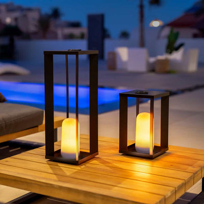 Brighten your outdoor space with the stylish and innovative Siroco lantern by Newgarden.
