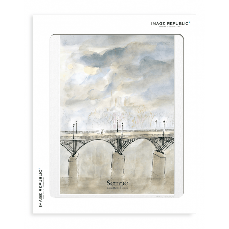 Sempé Pont des arts / 40x50cm  -  Posters, Prints, & Visual Artwork  by  Image Republic