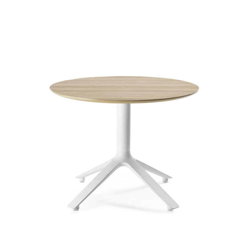 EEX - Side table w/ wooden top white / natural / round  -  End Tables  by  TOOU