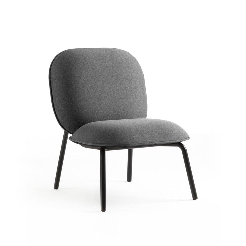 Tasca - Lounge chair & Ottoman, Gabriel fabric lounge chair / anthracite  -  Chairs  by  TOOU